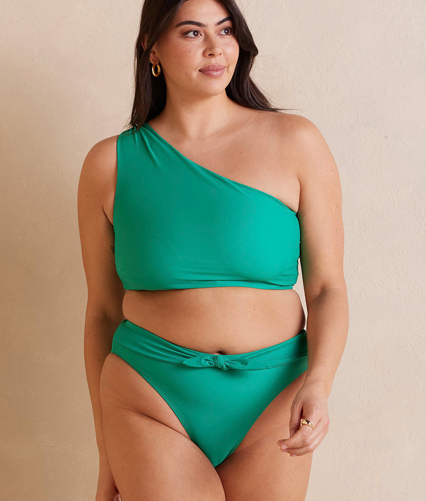 Lounge Underwear - Green Antigua Triangle bikini set on Designer