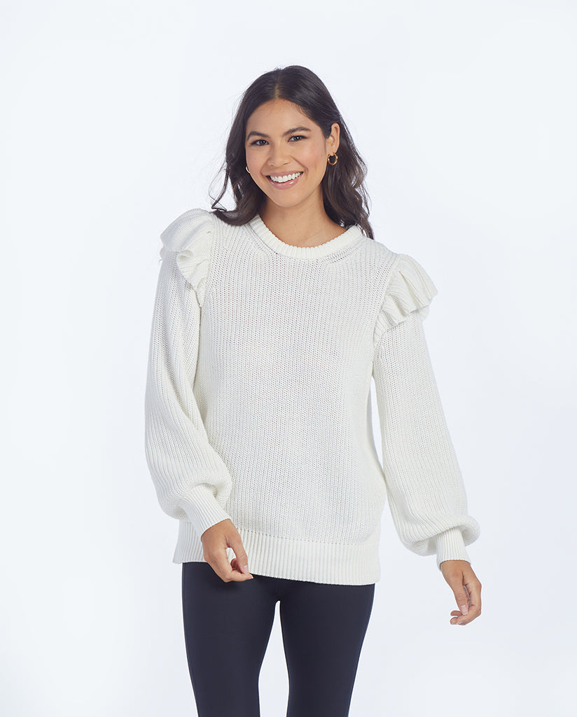 White shop frill jumper