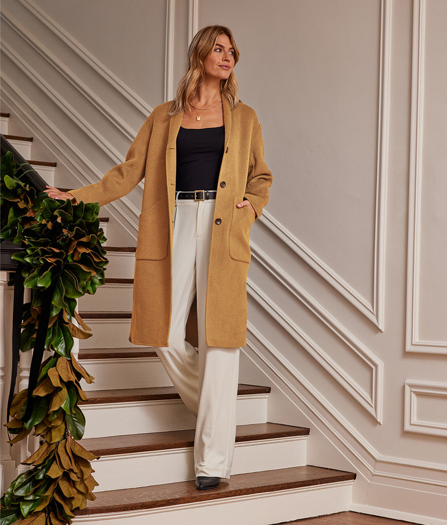 The Warmest Wool Cocoon Coat - Camel