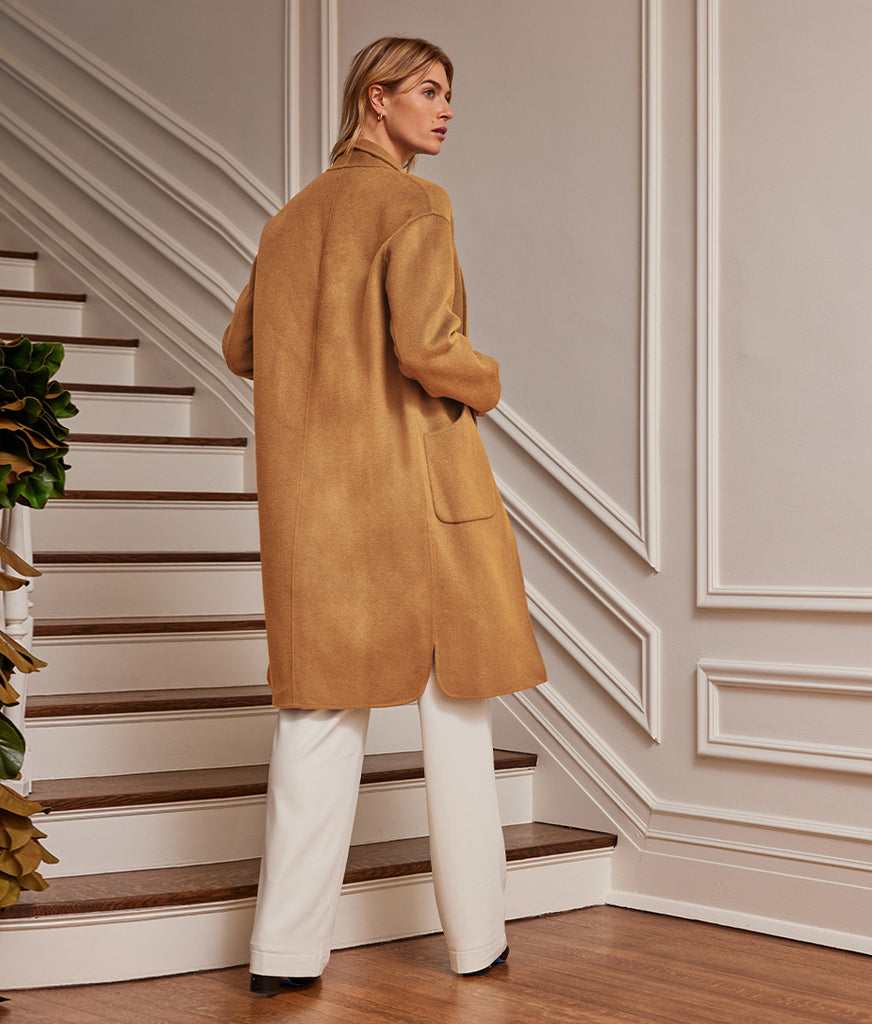 The Warmest Wool Cocoon Coat - Camel