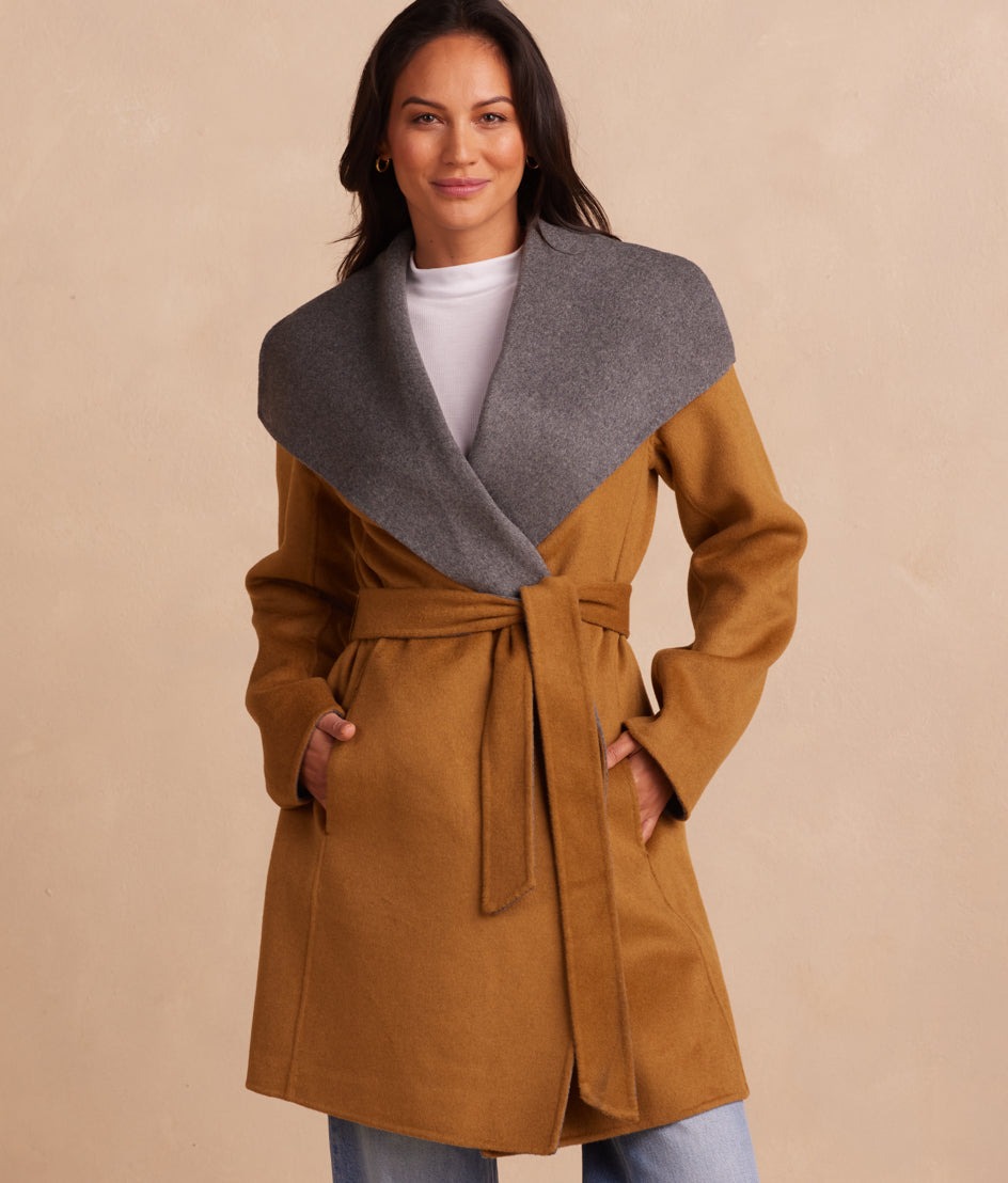 The Warmest Wool Wrap Coat