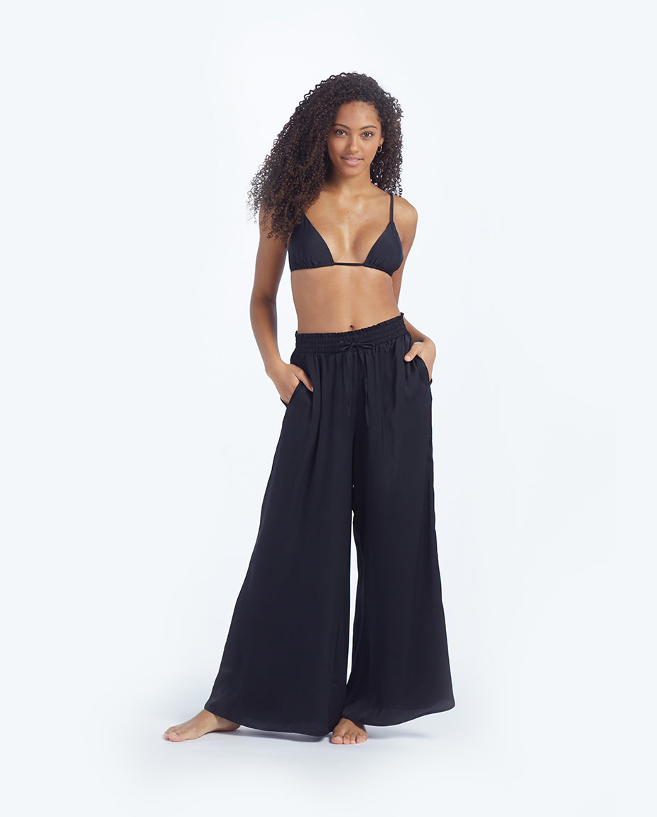 The Silky Luxe Palazzo Pants with Ties