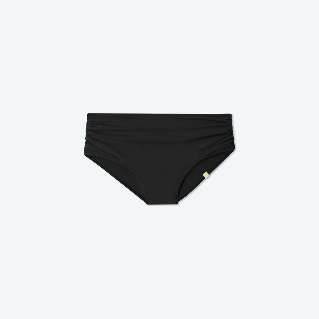 Solid Black High Leg Thong Bottom – Rhyle Swim